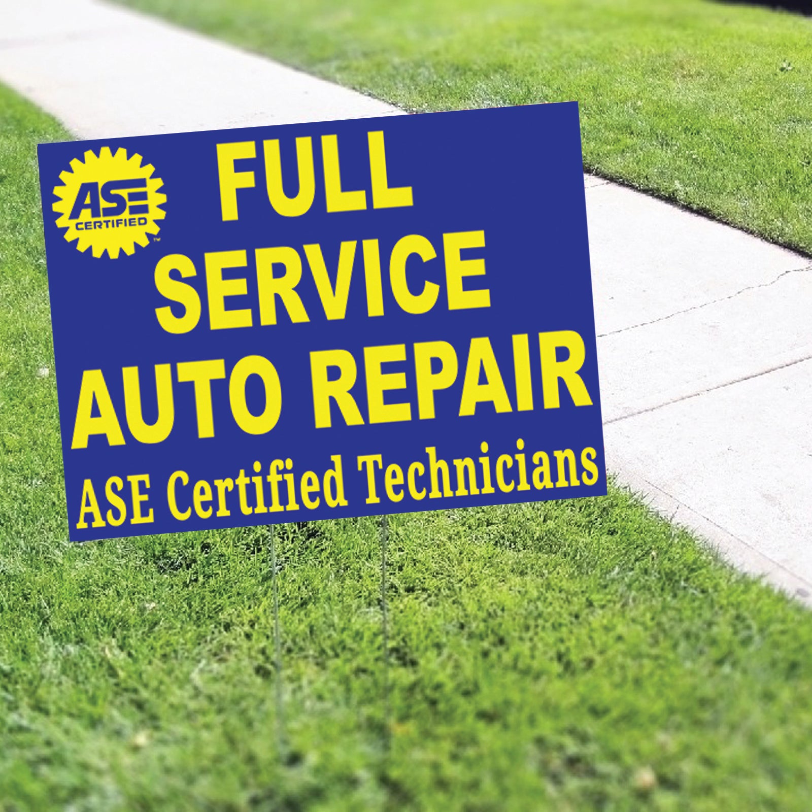 Full Service Auto Repair Coroplast Yard Sign