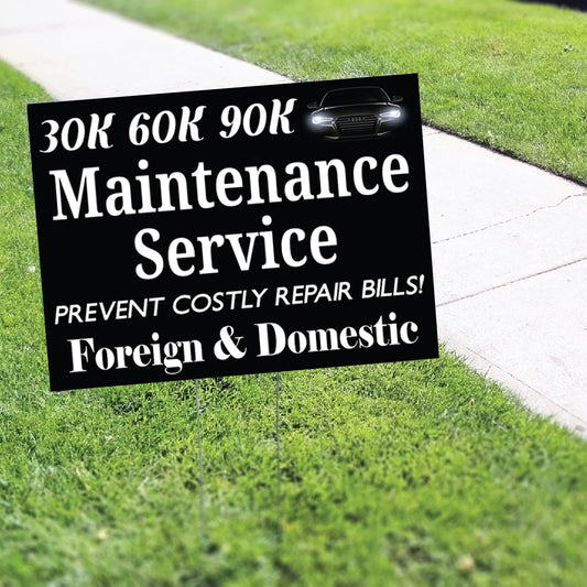Maintenance Service Coroplast Yard Sign