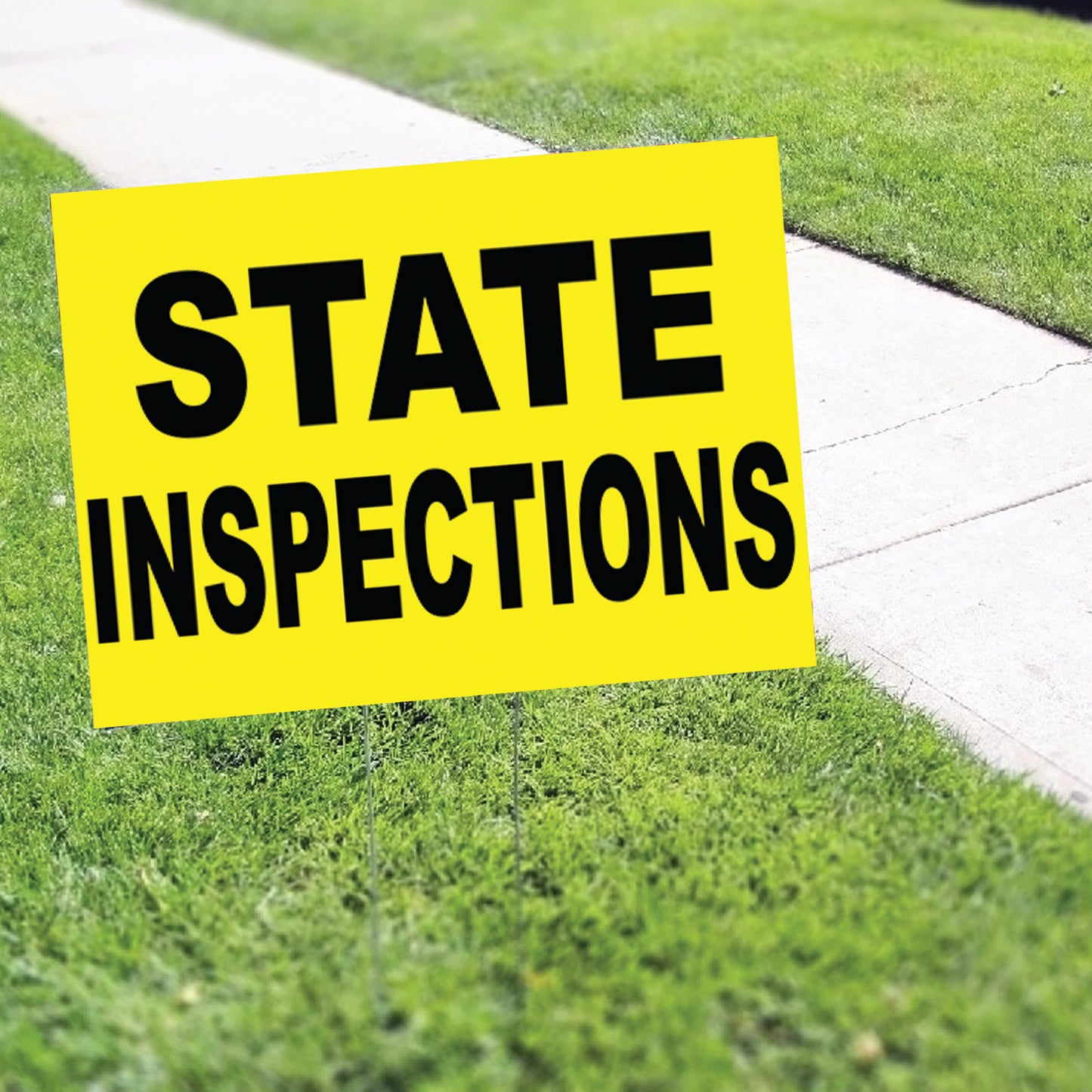 State Inspection Coroplast Yard Sign