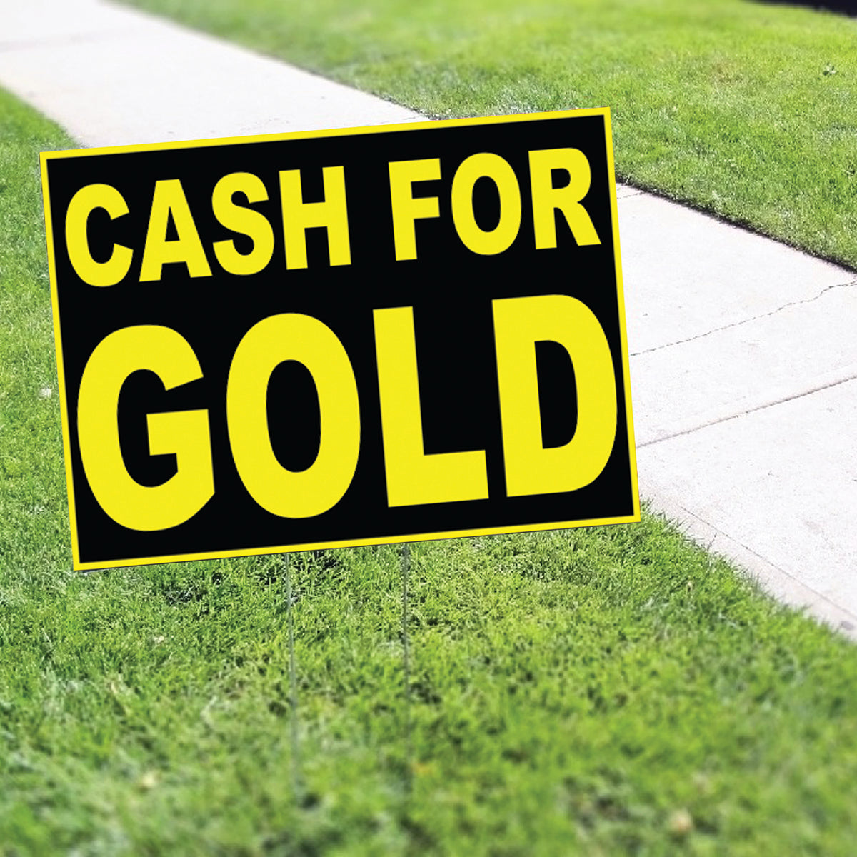 Cash For Gold Coroplast Yard Sign – Sign Fever