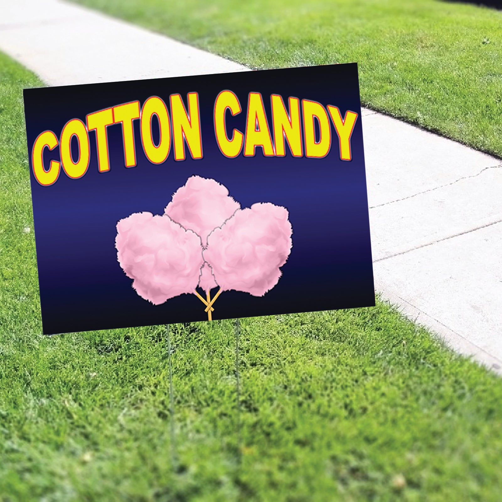 Cotton Candy Coroplast Yard Sign