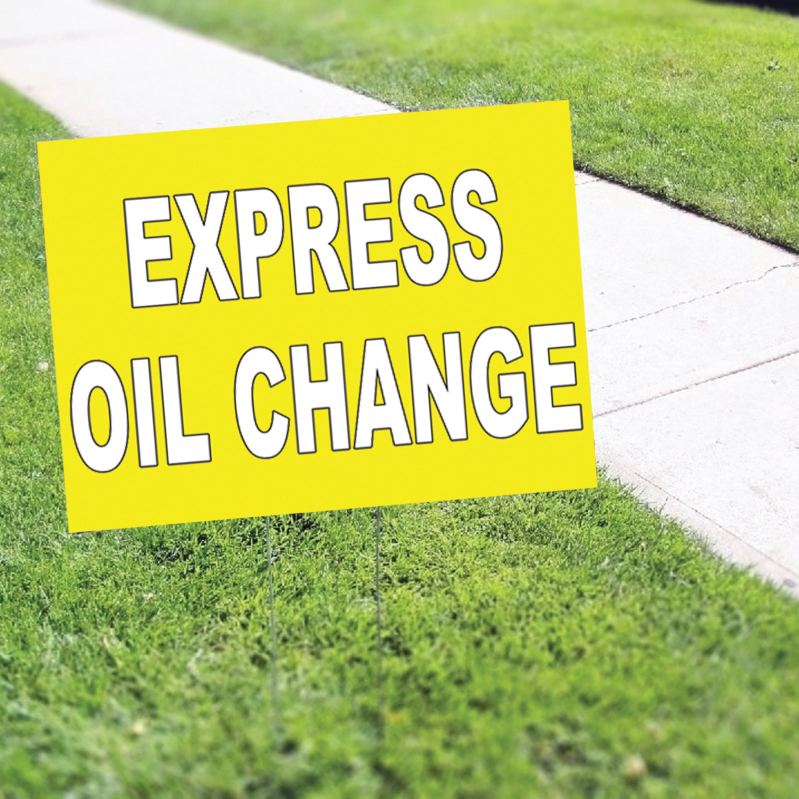 Express Oil Change Coroplast Yard Sign