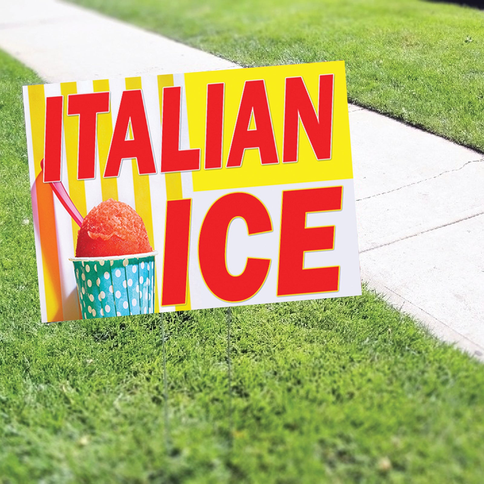 Italian Ice Coroplast Yard Sign – Sign Fever