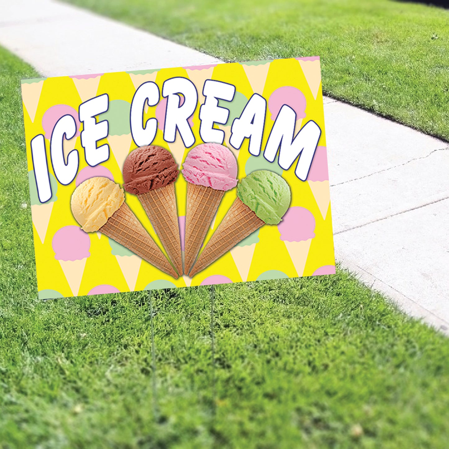 Ice Cream Coroplast Yard Sign