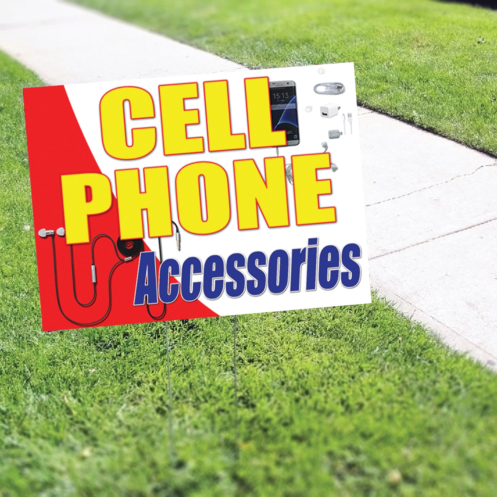 Cell Phone Accessories Coroplast Yard Sign