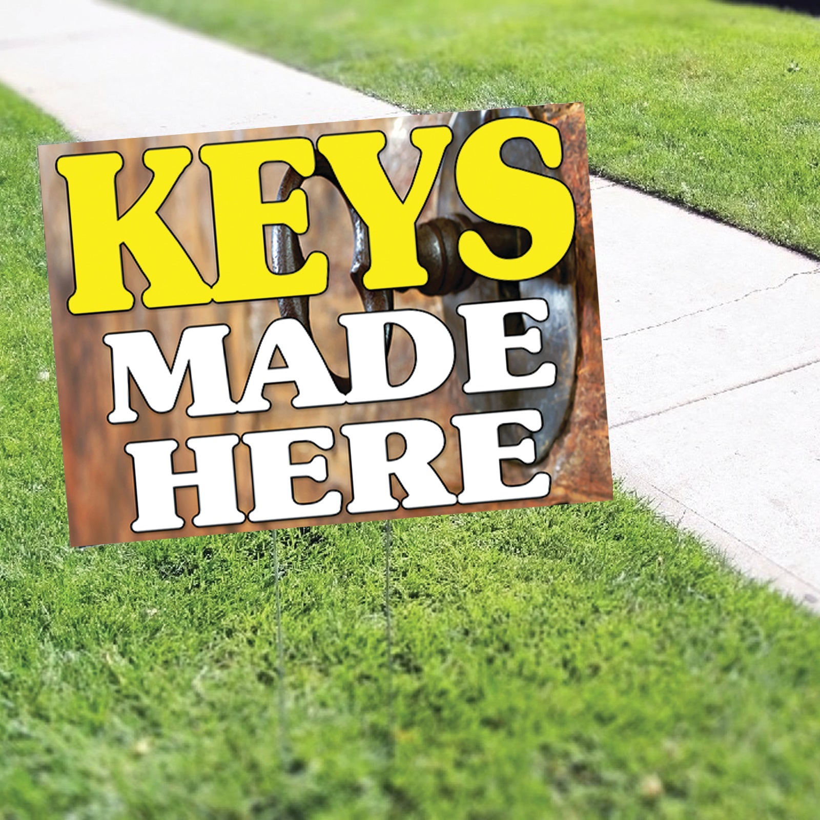 Keys Made Here Coroplast Yard Sign