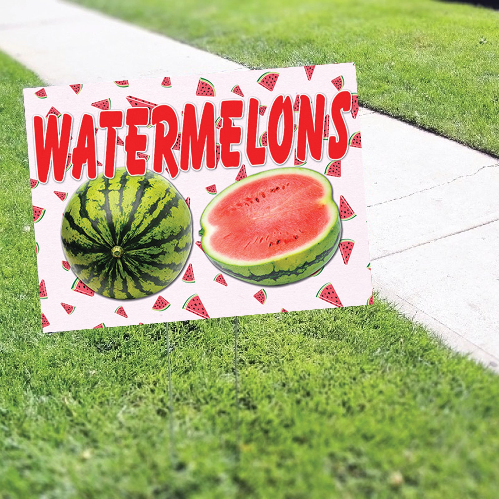 Watermelon Signs Watermelons Coroplast Yard Sign – Sign Fever