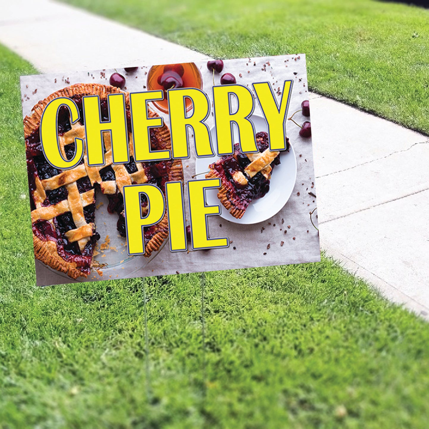 Cherry Pie Coroplast Yard Sign