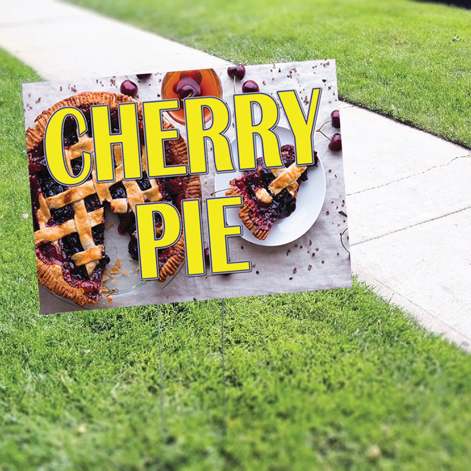 Cherry Pie Coroplast Yard Sign