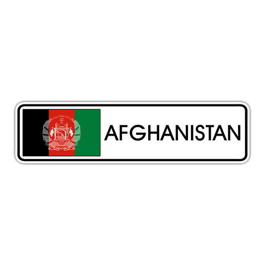 Afghanistan Country Flag Aluminum Meta Sign