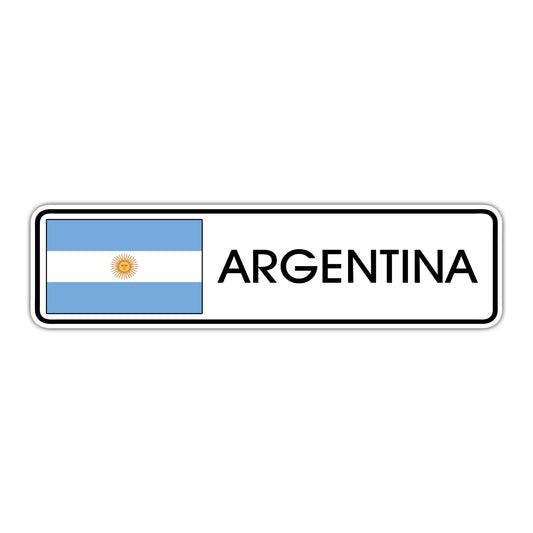 Argentina Country Flag Aluminum Metal Sign