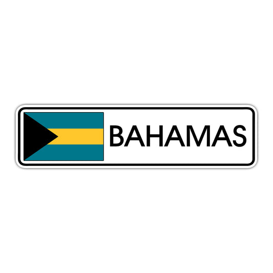 Bahamas Country Flag Aluminum Metal Sign