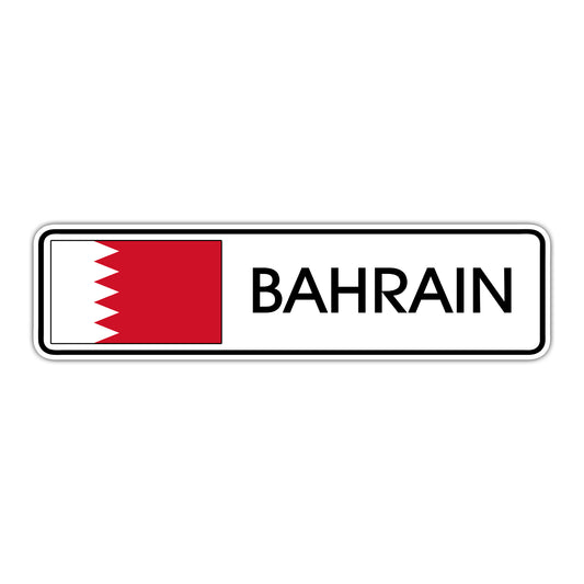 Bahrain Country Flag Aluminum Metal Plate Sign