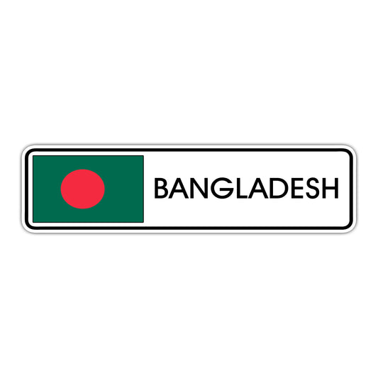 Bangladesh Country Flag Aluminum Metal Sign