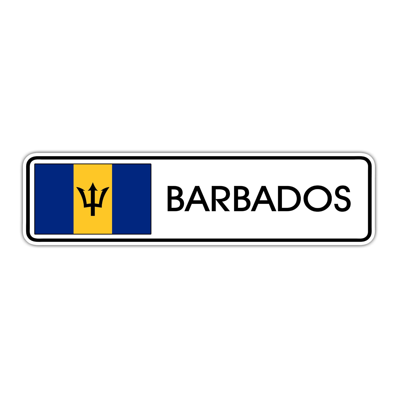 Barbados Country Flag Aluminum Metal Sign
