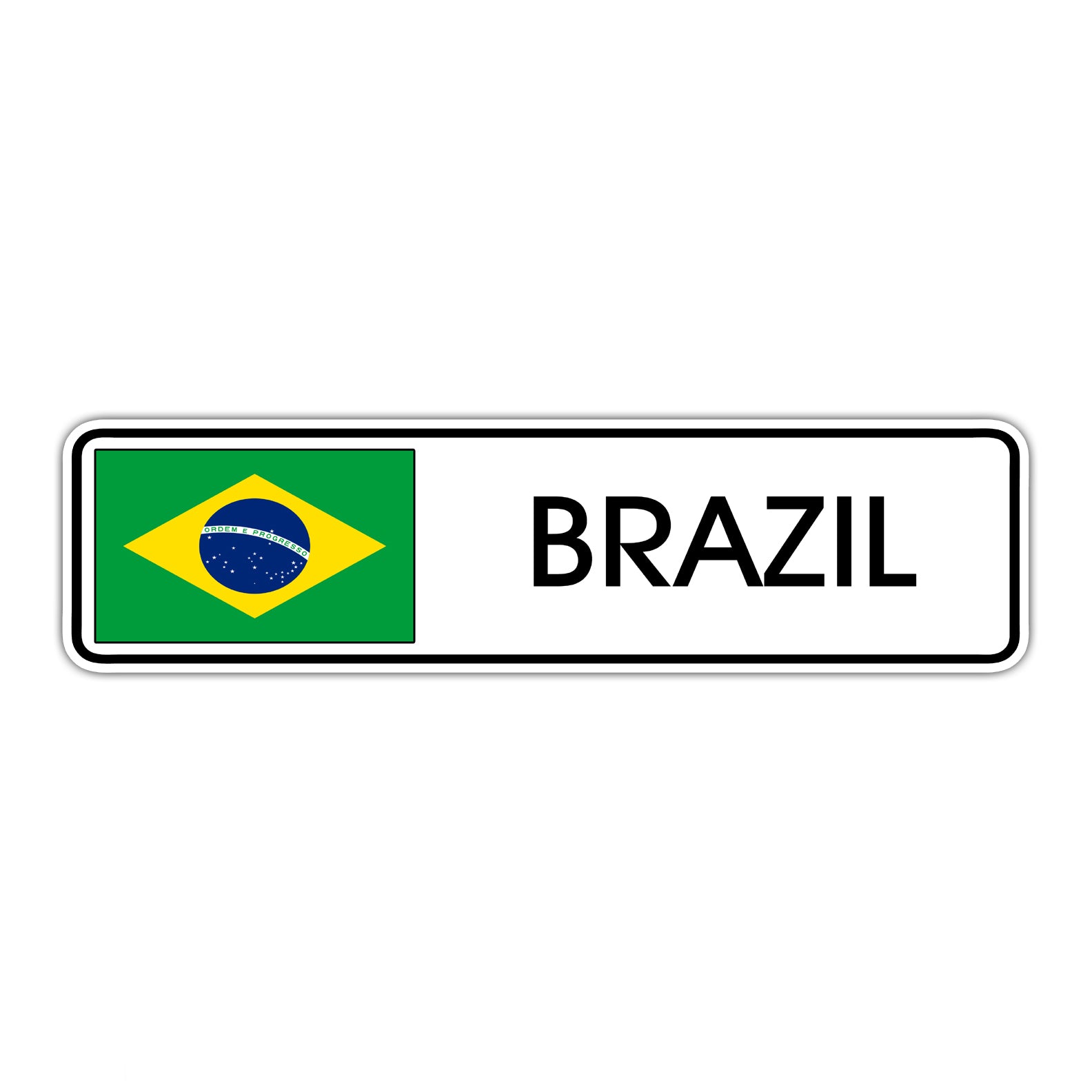 Brazil Country Flag Aluminum Metal Sign