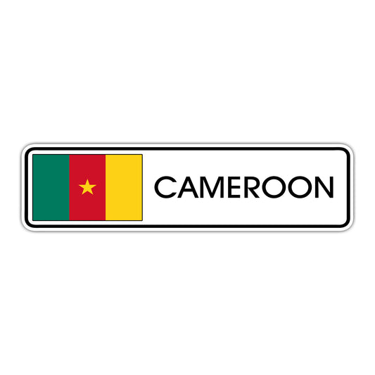 Cameroon Country Flag Aluminum Metal Sign