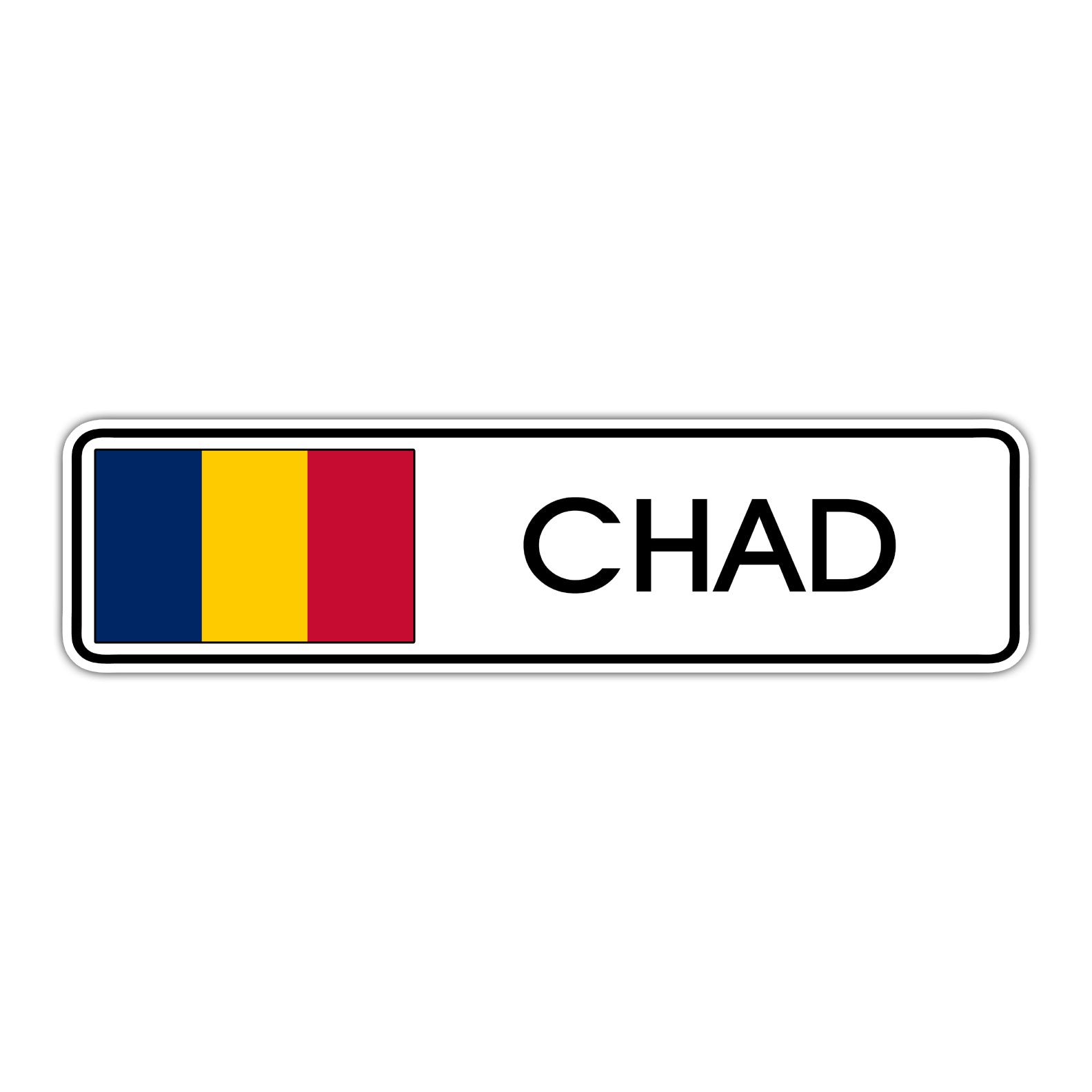 Chad Country Flag Aluminum Metal Sign