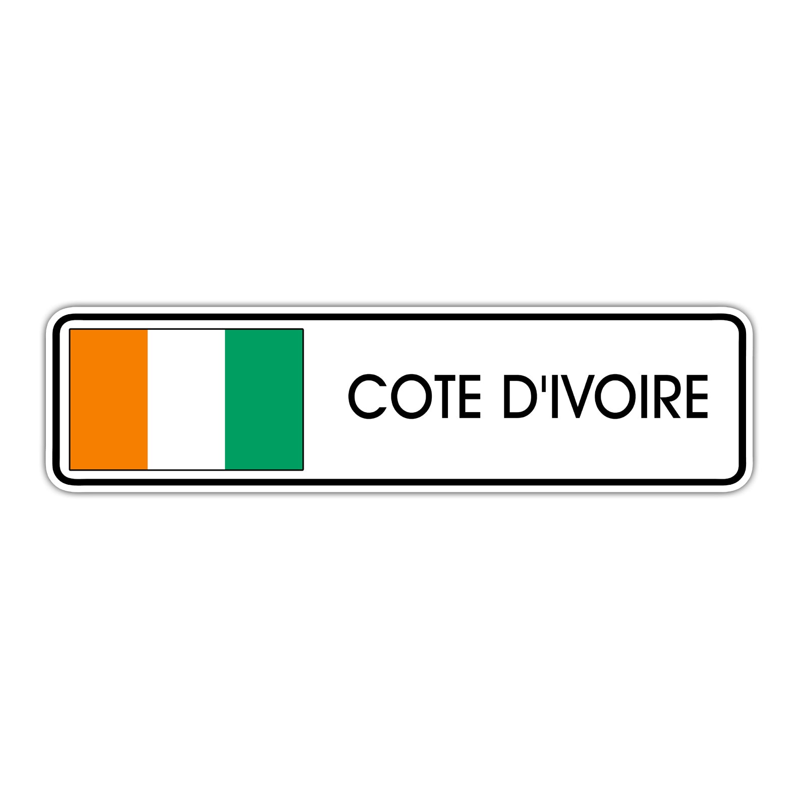 Côte d'Ivoire Country Flag Aluminum Street Sign – Sign Fever