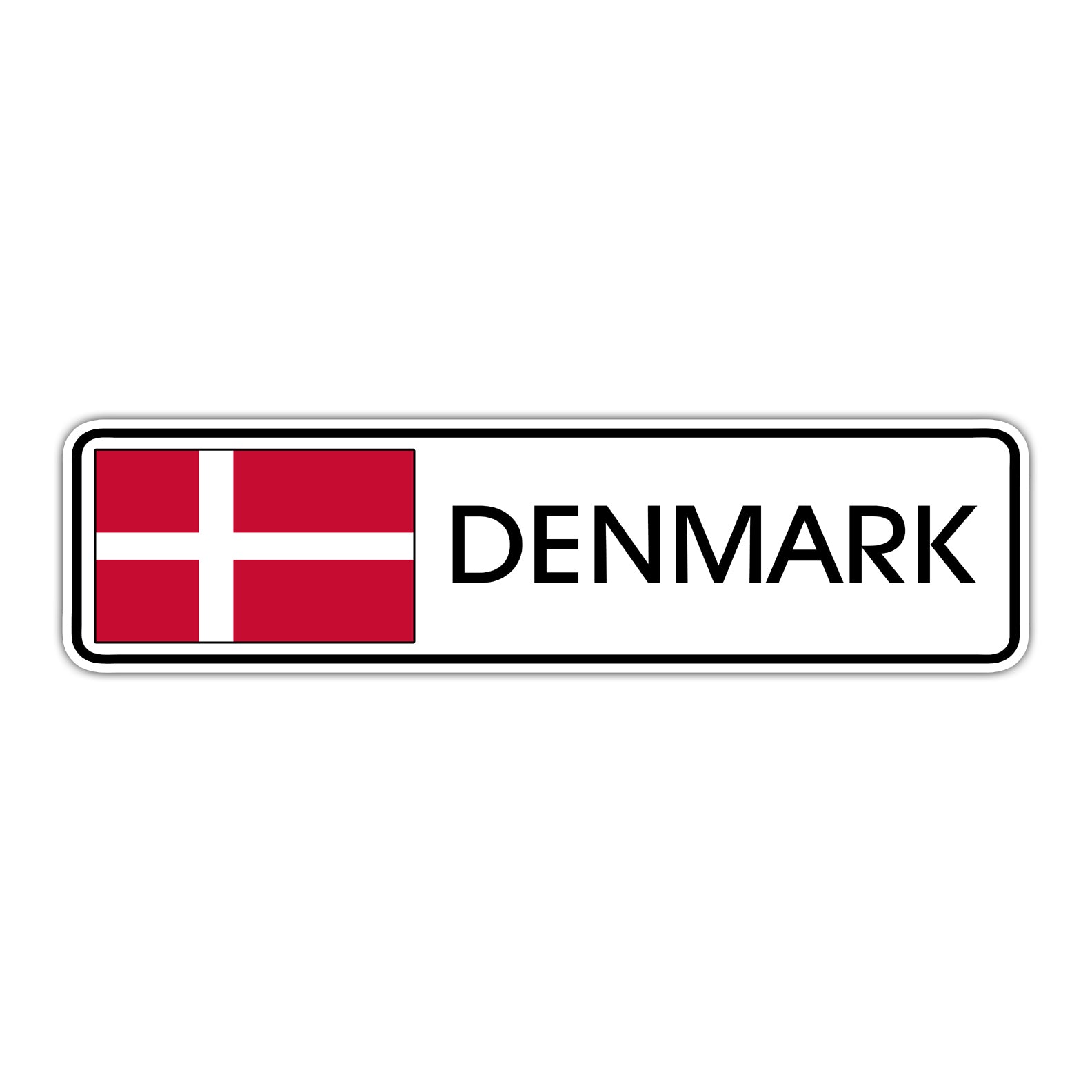 Denmark Country Flag Aluminum Metal Sign