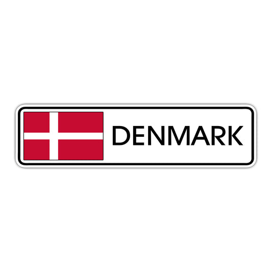 Denmark Country Flag Aluminum Metal Sign