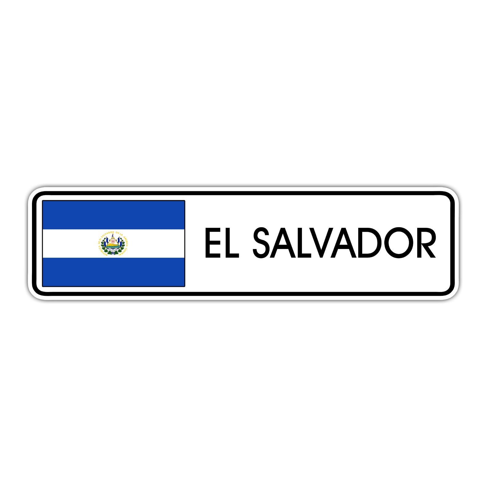 El Salvador Country Flag Aluminum Metal Sign