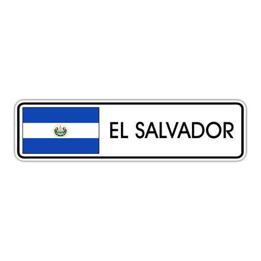 El Salvador Country Flag Aluminum Metal Sign
