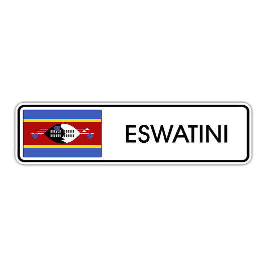Eswatini Country Flag Aluminum Metal Sign