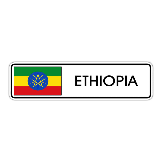 Ethiopia Country Flag Aluminum Metal Sign