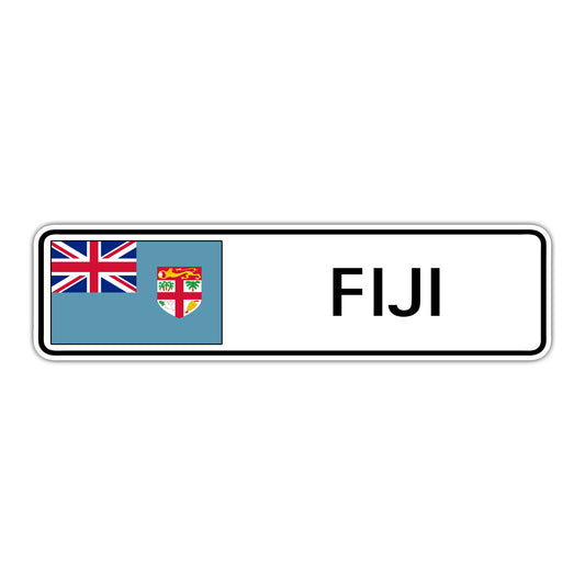Fiji Country Flag Aluminum Metal Sign