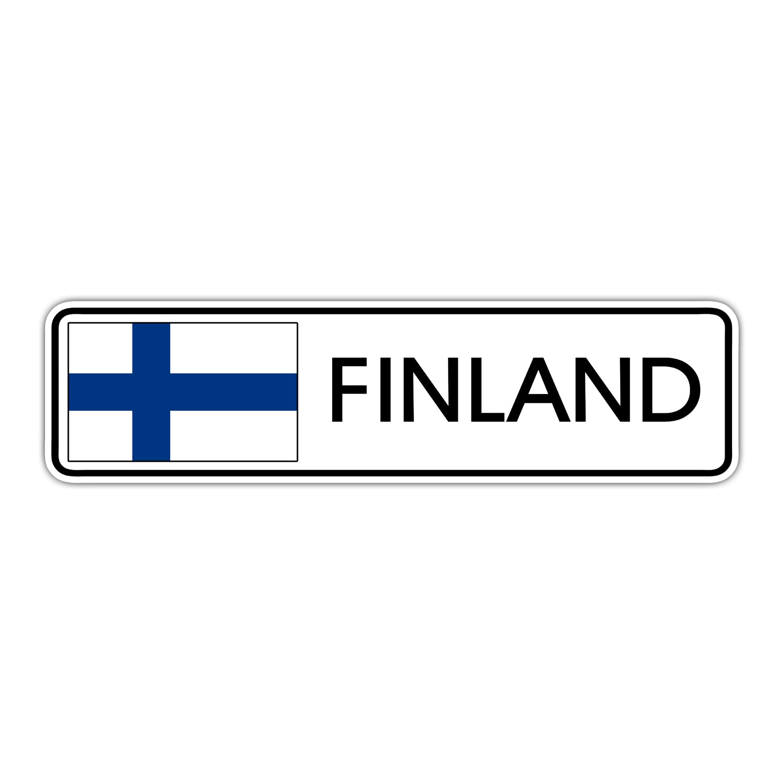 Finland Country Flag Aluminum Metal Sign 
