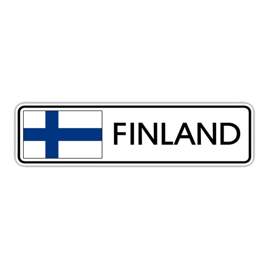 Finland Country Flag Aluminum Metal Sign 