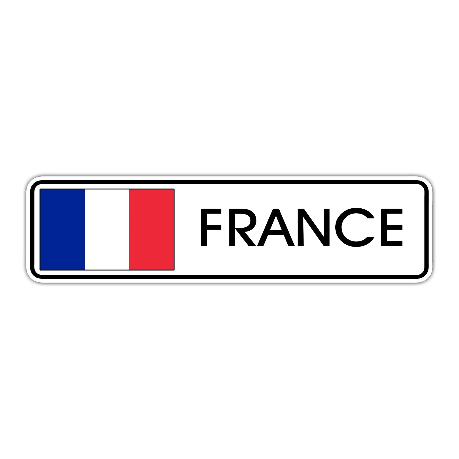 France Country Flag Aluminum Metal Sign