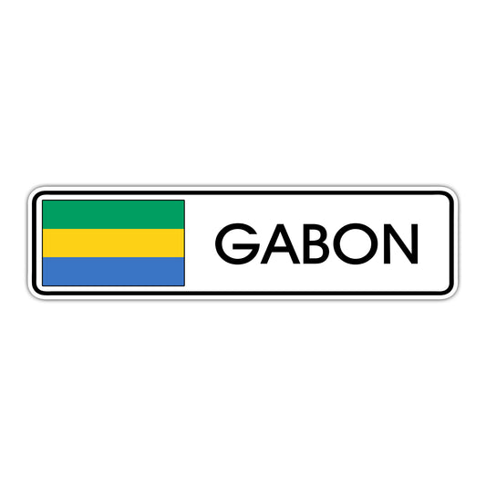 Gabon Country Flag Aluminum Metal Sign