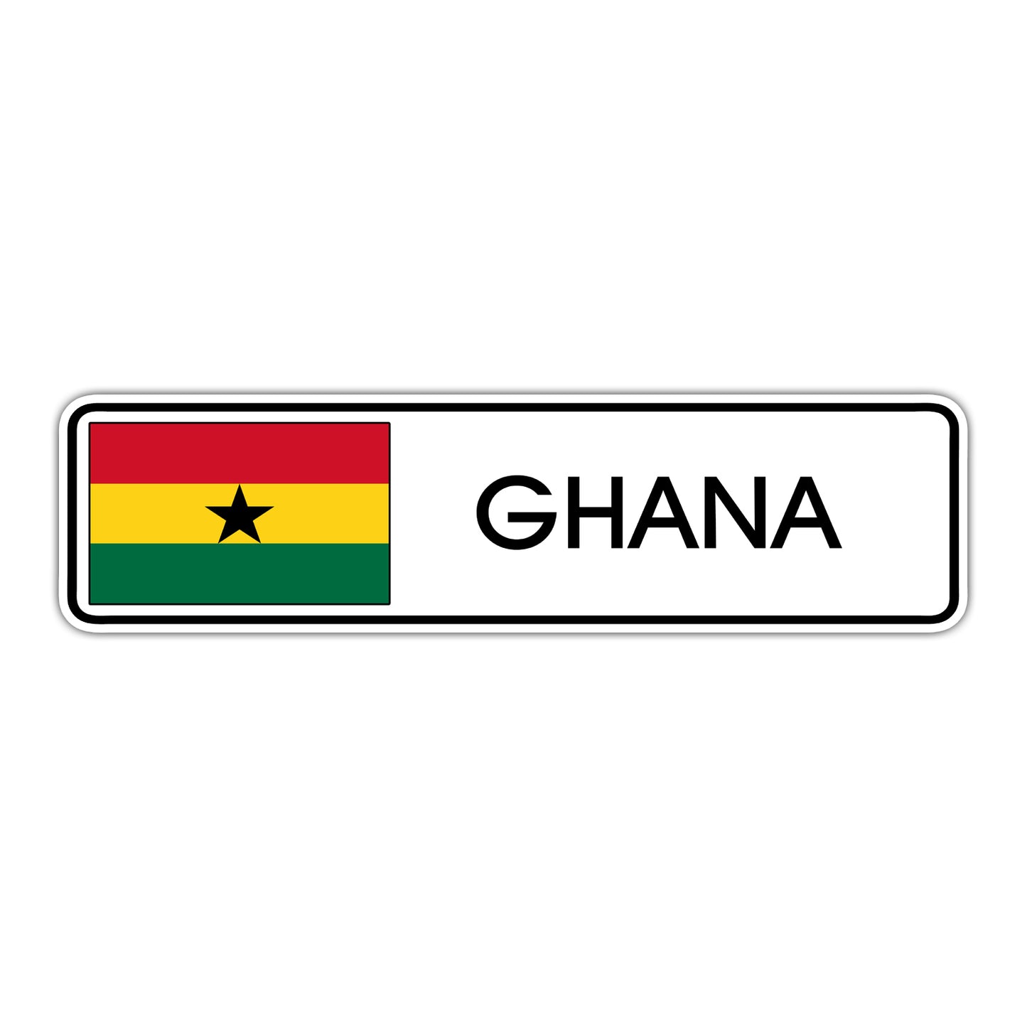 Ghana Country Flag Aluminum Metal Sign