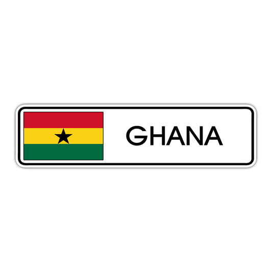 Ghana Country Flag Aluminum Metal Sign