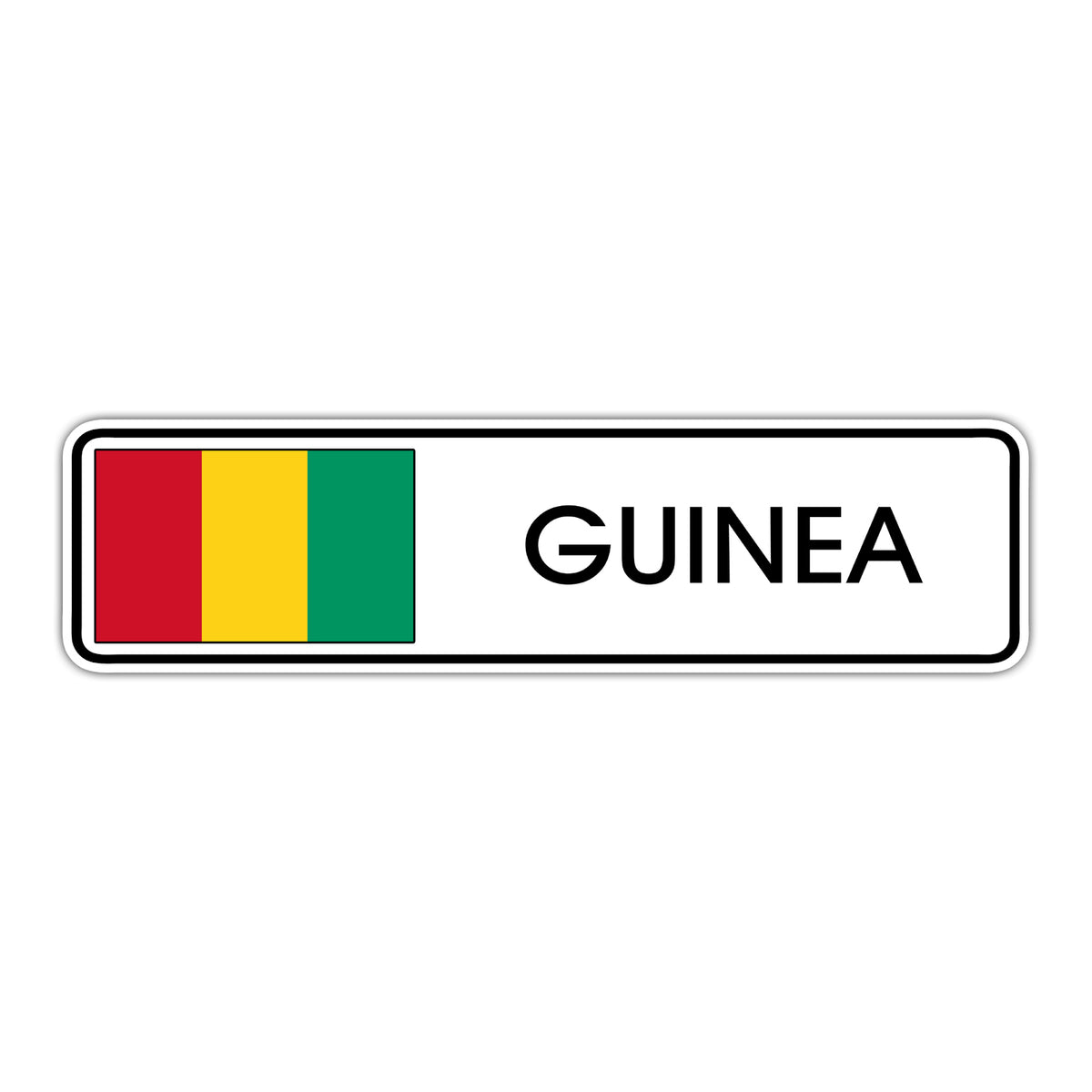Guinea Signs Guinea Country Flag Aluminum Street Sign – Sign Fever