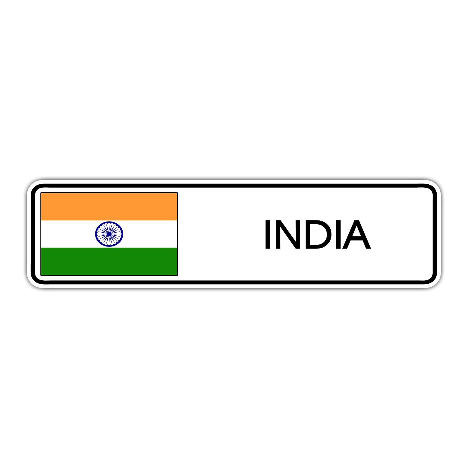 India Signe India Country Flag Aluminum Street Sign – Sign Fever