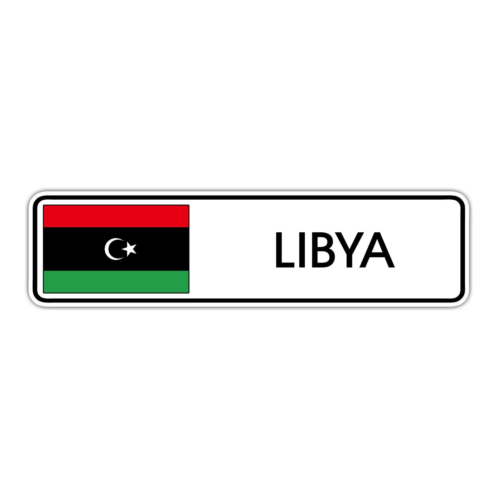 Libya Country Flag Aluminum Street Sign – Sign Fever