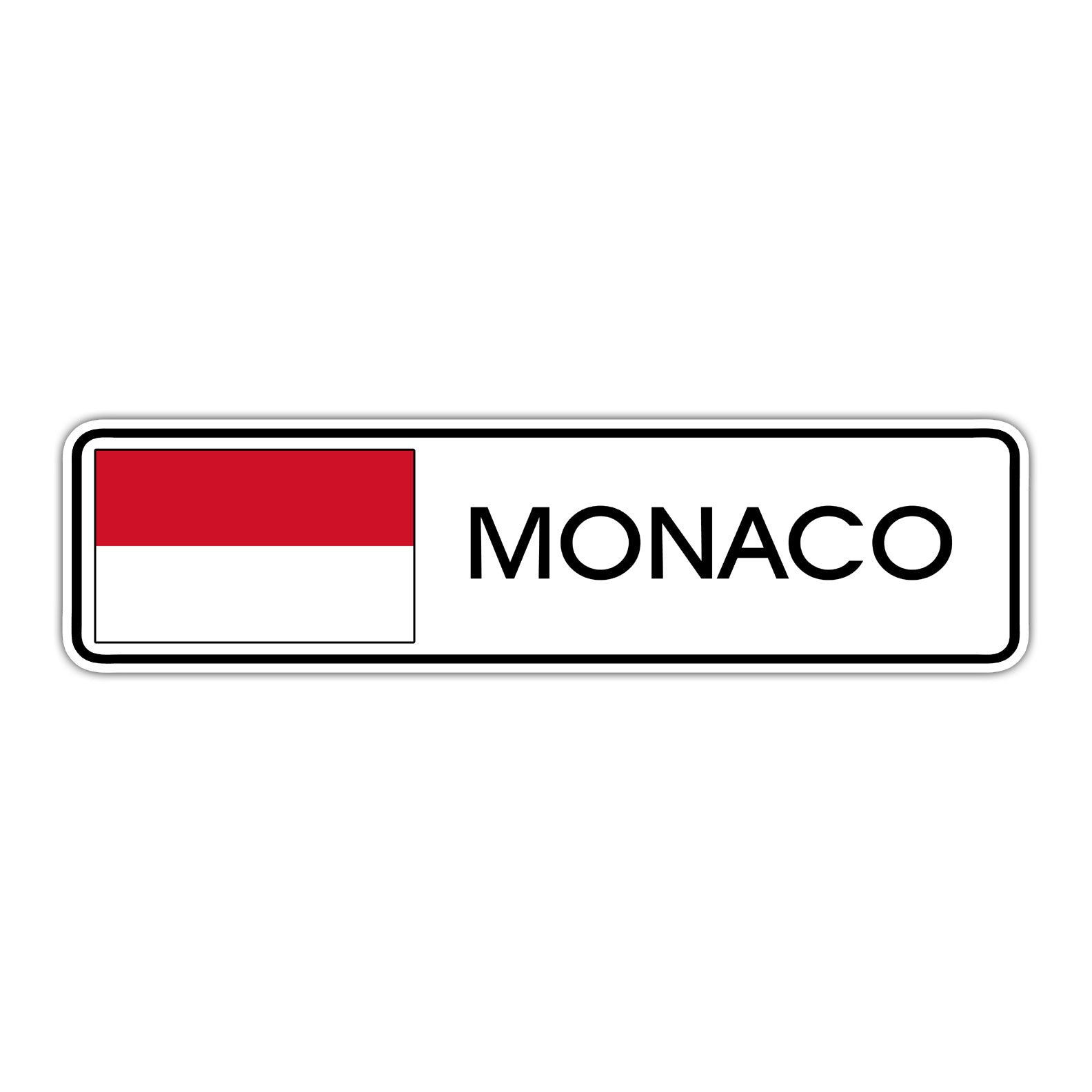 Monaco Signs Monaco Country Flag Aluminum Street Sign – Sign Fever
