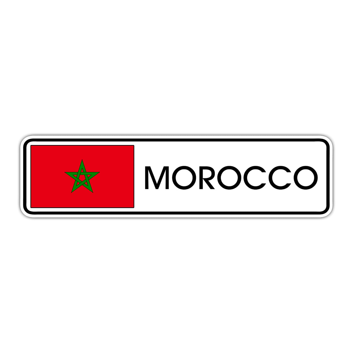 Morocco Country Flag Aluminum Street Sign – Sign Fever