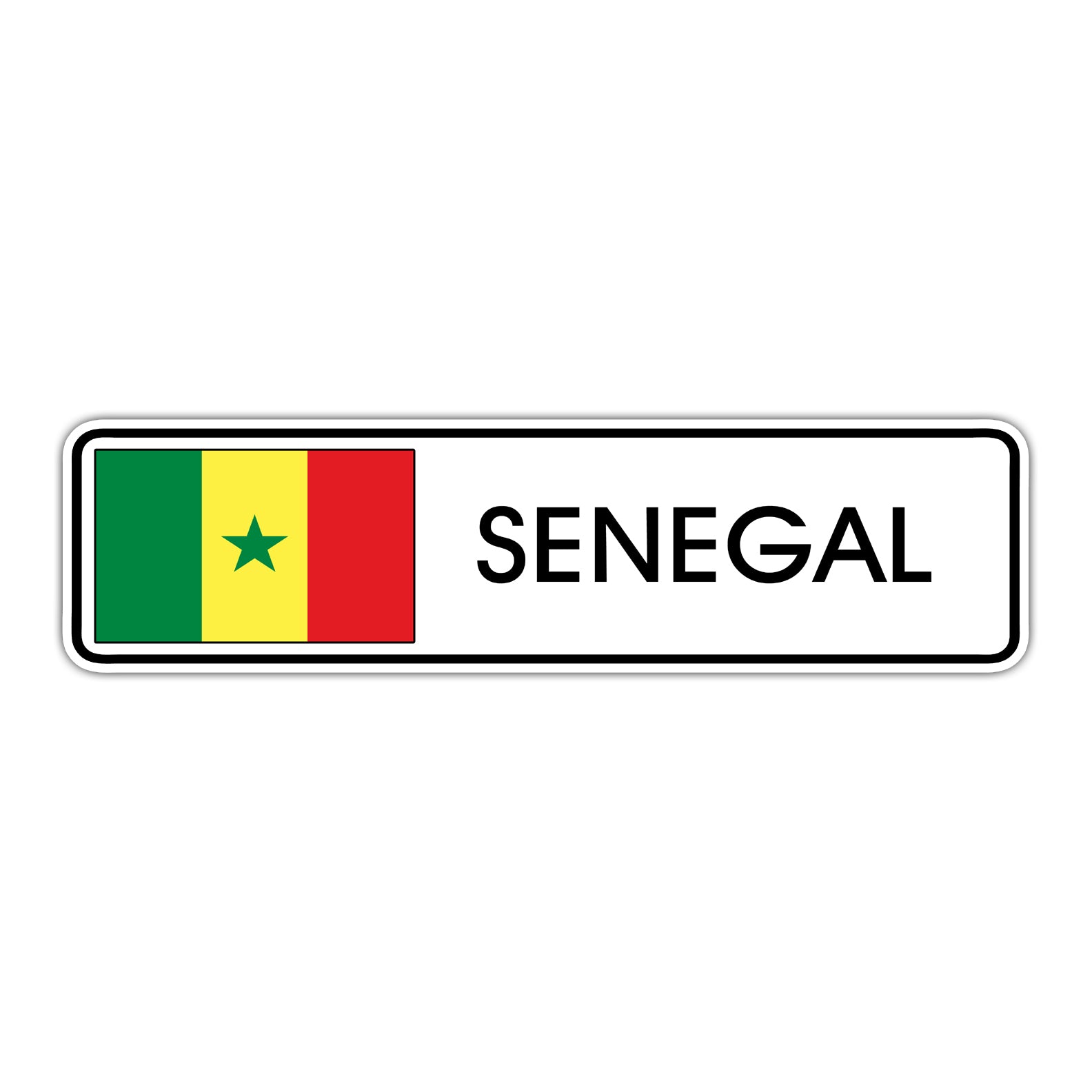 Senegal Country Flag Aluminum Street Sign – Sign Fever
