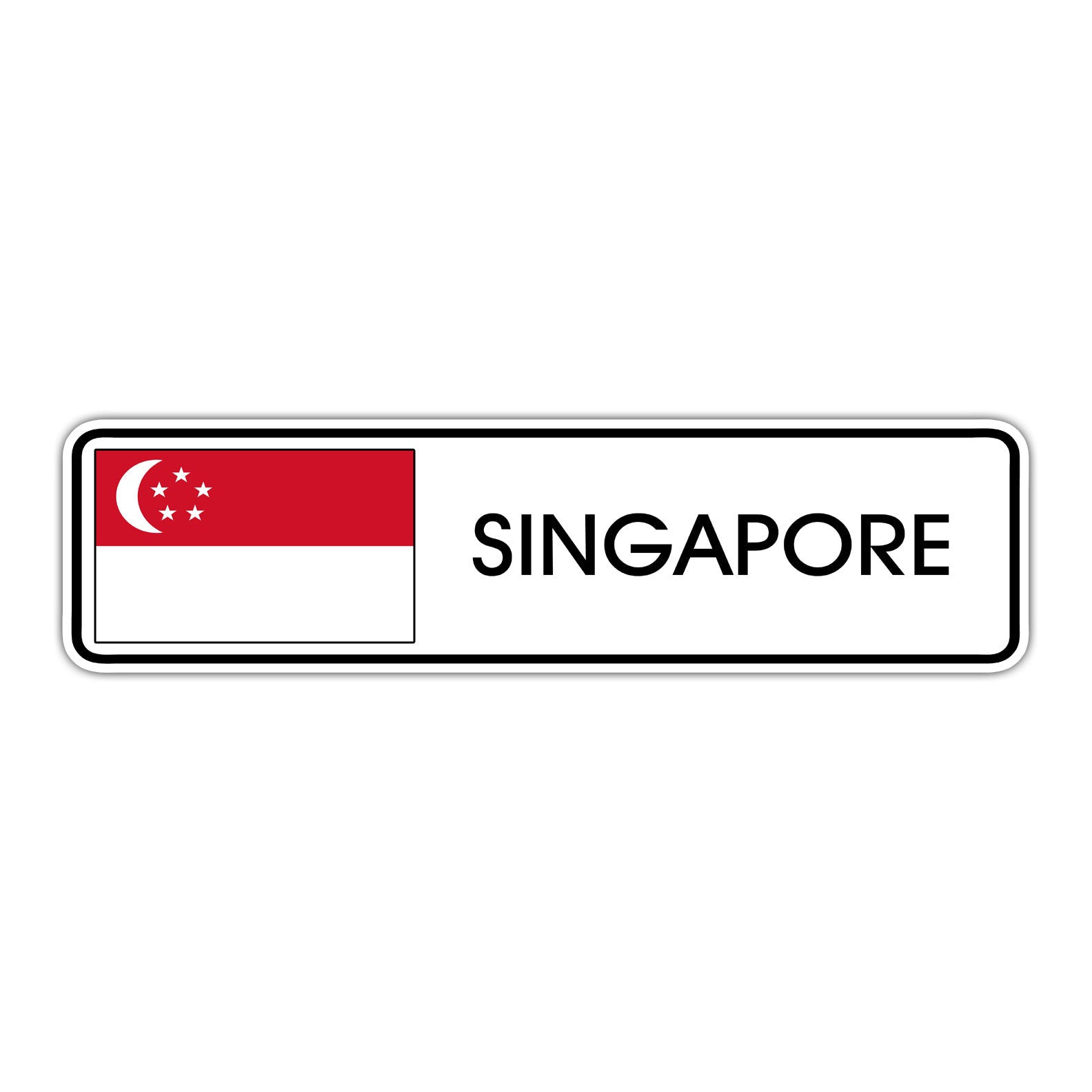Sg Sign Pattern Singapore Country Flag Aluminum Street Sign – Sign Fever