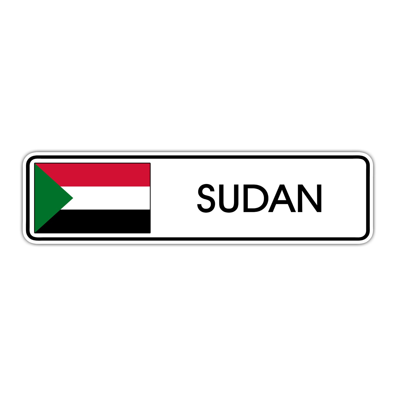 Sudan Country Flag Aluminum Street Sign – Sign Fever