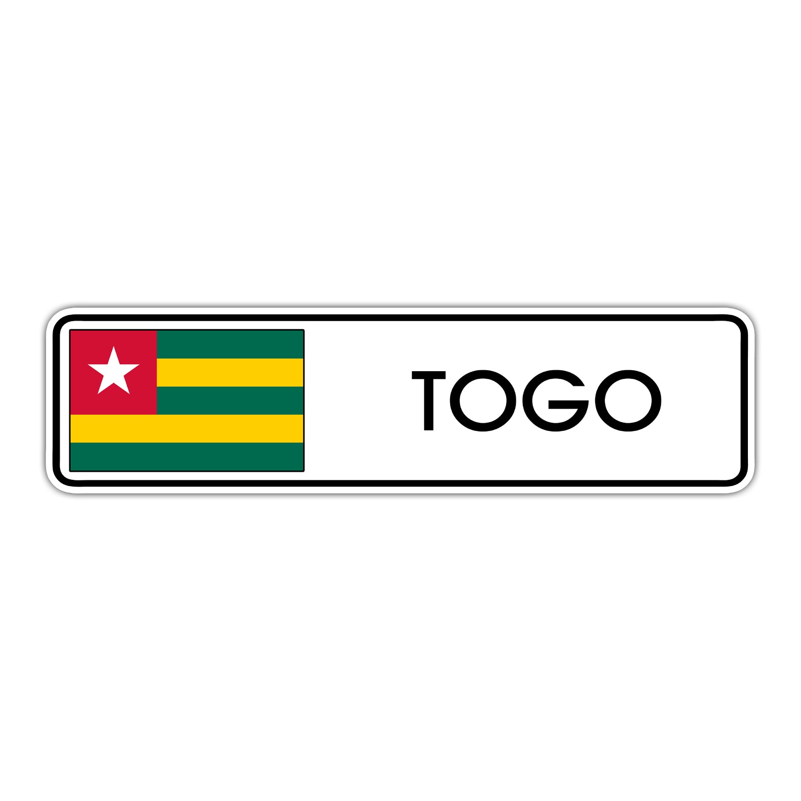 Togo Country Flag Aluminum Street Sign Sign Fever