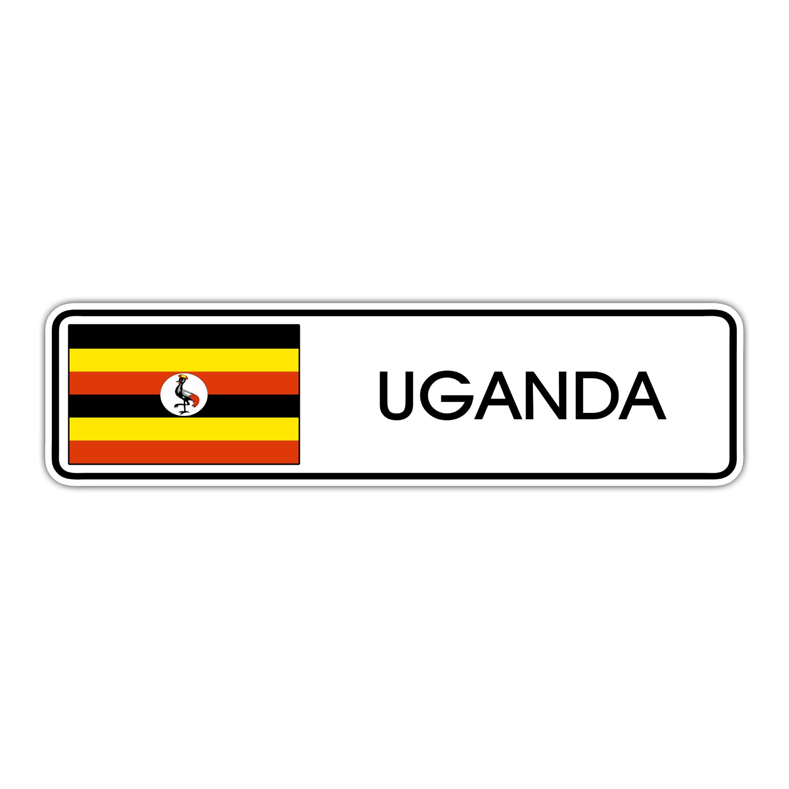 Uganda Country Flag Aluminum Street Sign Sign Fever