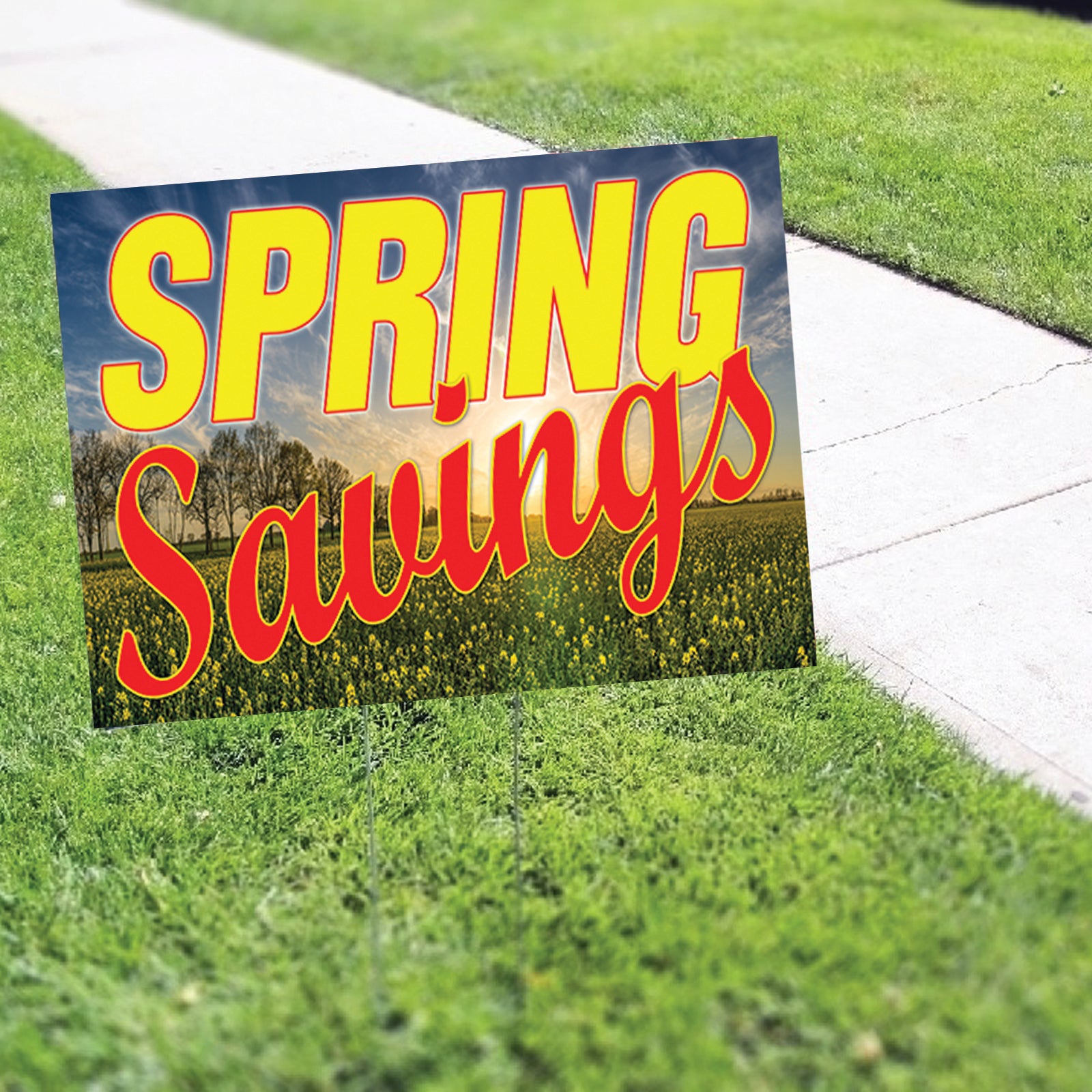 Spring Saving Coroplast Yard Sign
