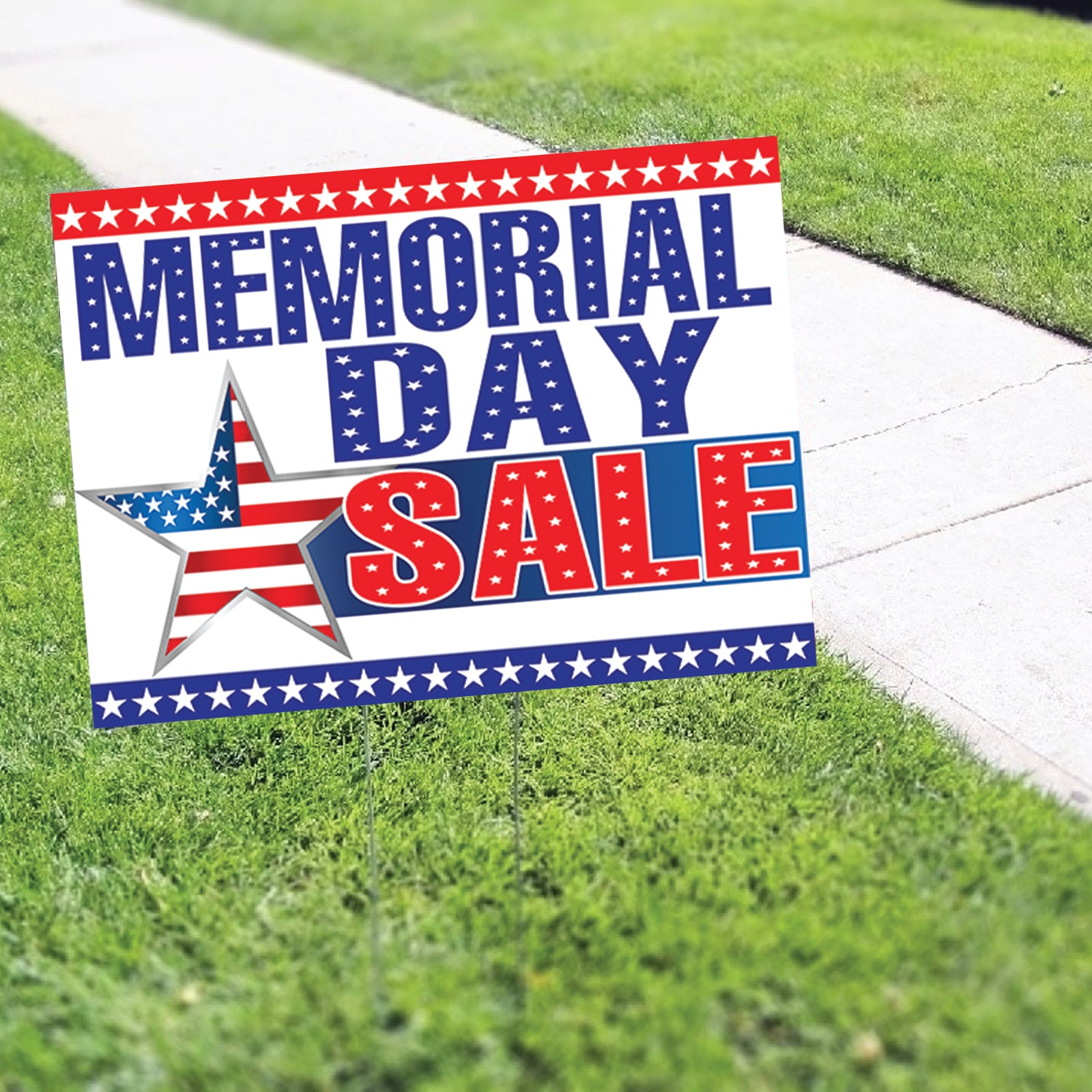Memorial Sale Day Coroplast Yard Sign
