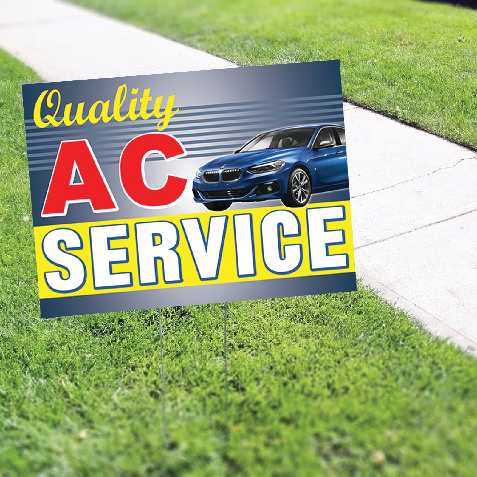 Quality AC Service Coroplast Yard Sign