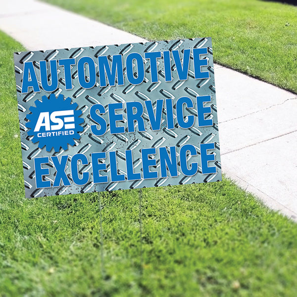 ASE Automotive Service Excellence Coroplast Yard Sign - Sign Fever